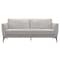 Armen Living Hope Contemporary Sofa in Genuine Dove Gray Leather with Black Metal Legs LCHP3GR - alternate 1